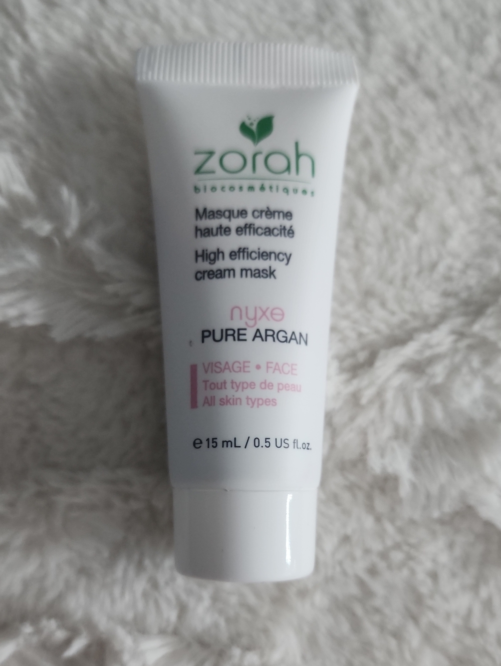 Zorah Pure Argan High Efficiency Cream Mask - White/Pink
